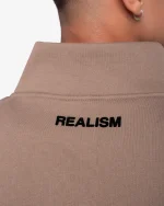 SSS REALISM IDOL HALF ZIP TAUPE SWEATER