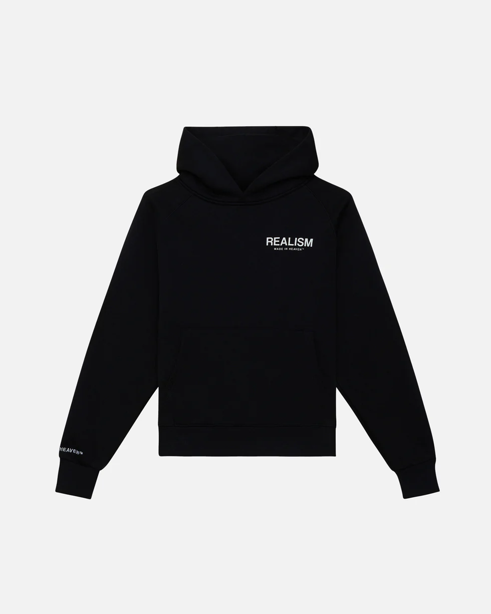 SSS REALISM HEAVEN LOGO BLACK HOODIE SSS REALISM HEAVEN LOGO BLACK HOODIE