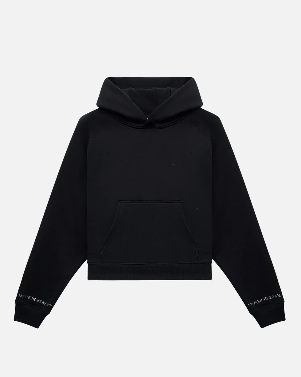 SSS REALISM GLIMMER LOGO BLACK HOODIE SSS REALISM GLIMMER LOGO BLACK HOODIE