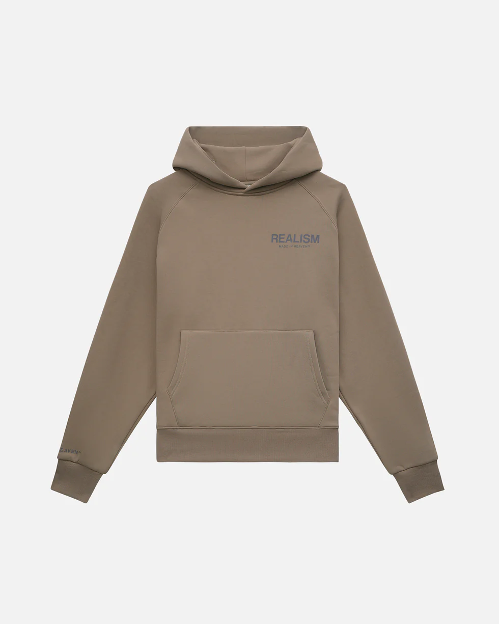 250212_SecretSneaker_Ecom6991 SSS REALISM HEAVEN LOGO REFLECTIVE CEMENT HOODIE