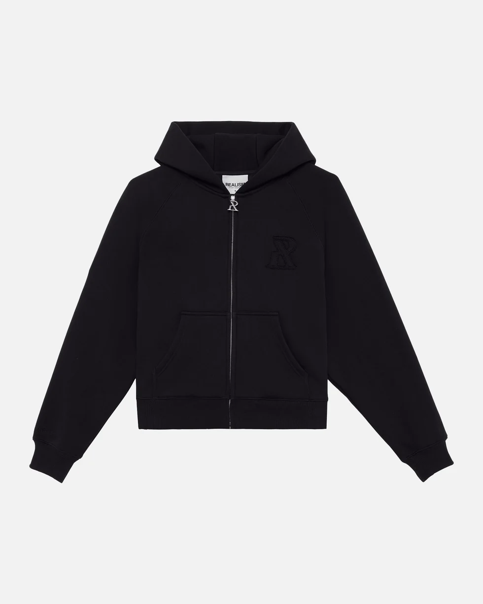 SSS REALISM LEGACY ZIP BLACK HOODIE SSS REALISM LEGACY ZIP BLACK HOODIE