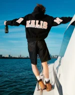 SSS REALISM COLLEGE TEAM HOODIE PEACH MIDNIGHT
