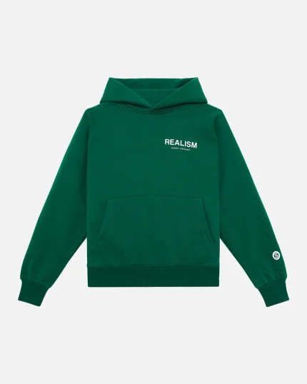 SSS REALISM BACK LOGO GREEN HOODIE PINE