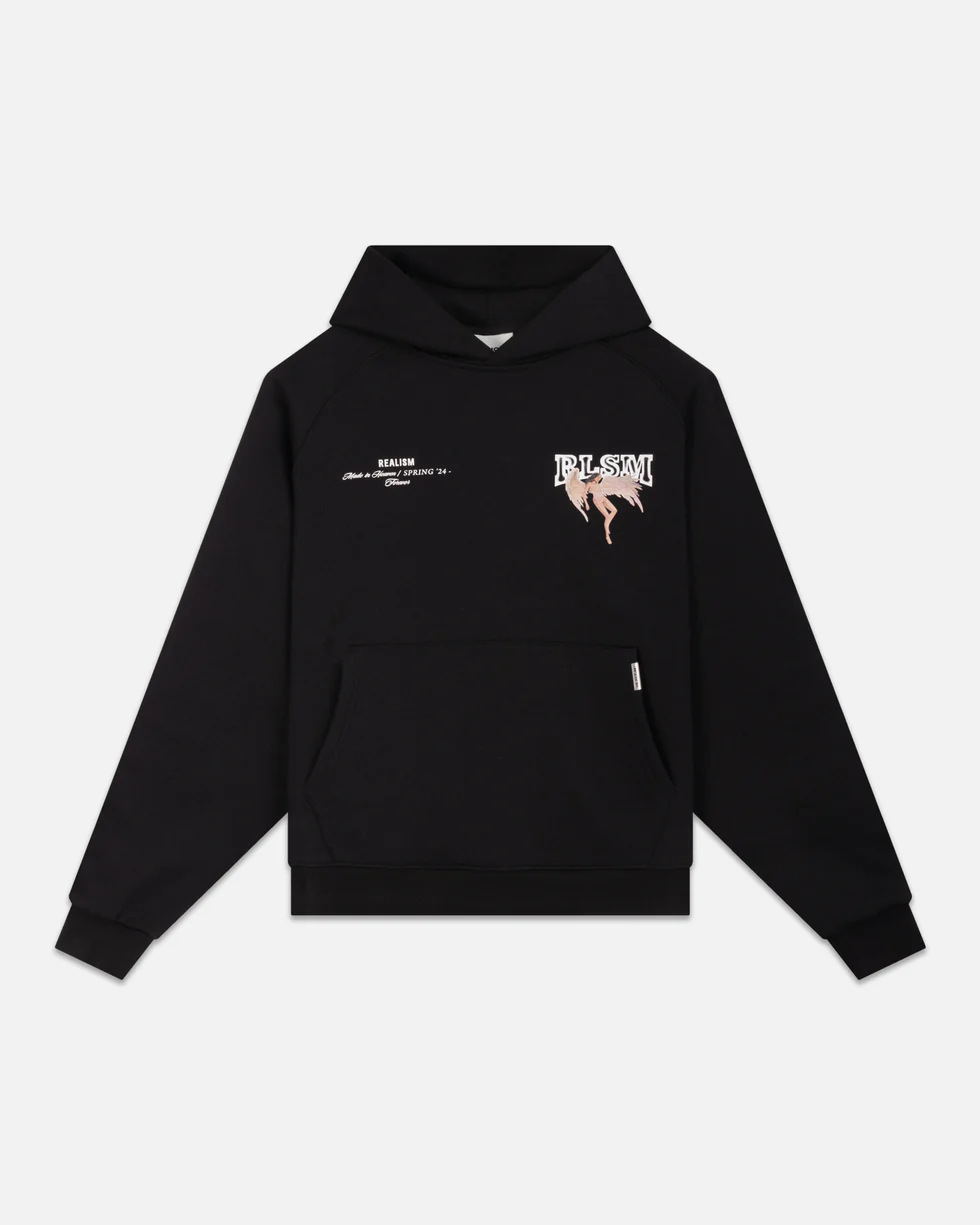 SSS REALISM GUARDIAN BLACK HOODIE SSS REALISM GUARDIAN BLACK HOODIE