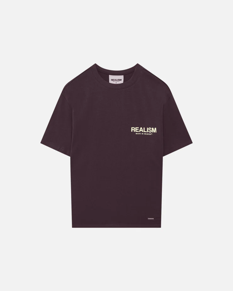 SSS REALISM HEAVEN LOGO TEE PLUM SSS REALISM HEAVEN LOGO TEE PLUM