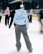 SSS REALISM GLIMMER LOGO BLUE HOODIE POWDER