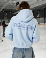 SSS REALISM GLIMMER LOGO BLUE HOODIE POWDER