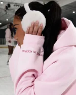 SSS REALISM GLIMMER LOGO POWDER PINK HOODIE